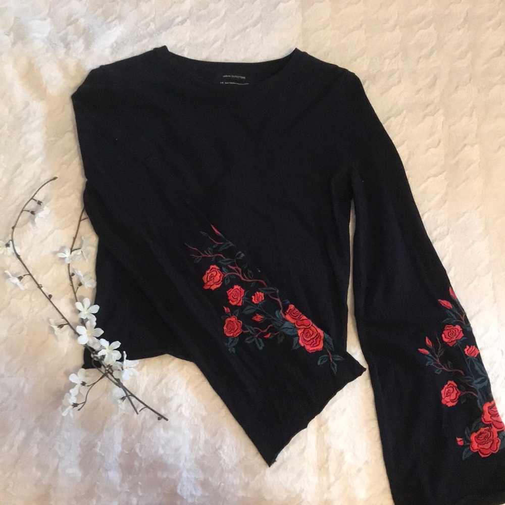 Urban Outfitters Rose Embroidered Top🌹
